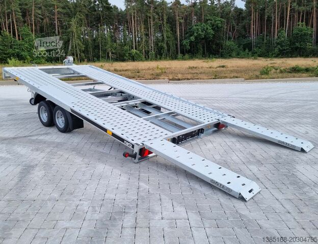 Autotransporter Anhänger Martz 3000kg Autotrailer 450cm x 215cm KFZ Anhänger Kippbar mit Rampen