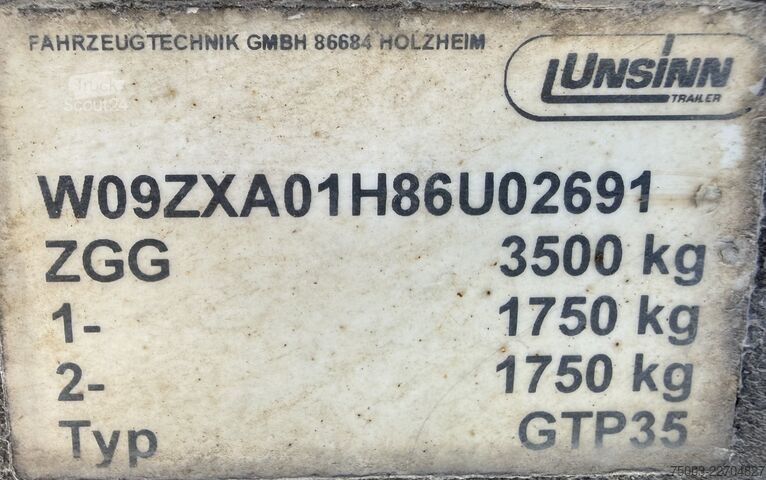 Atvira priekaba  2- Achs Unsinn GTP35 Tandem