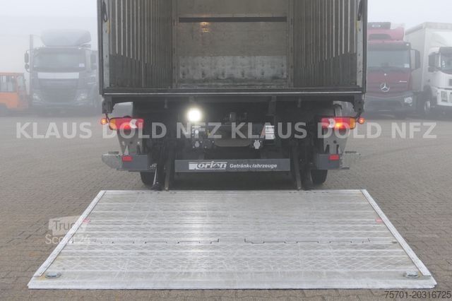 Tenteli düz yataklı kamyon RENAULT Premium 430 Getränkewagen Lift-/Lenkachse EU5