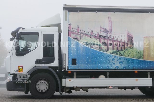 Tenteli düz yataklı kamyon RENAULT Premium 430 Getränkewagen Lift-/Lenkachse EU5