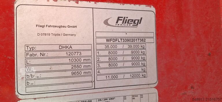 Pašizgāzējs Fliegl 3-Achser Alumulde 55 SAF/Achsen