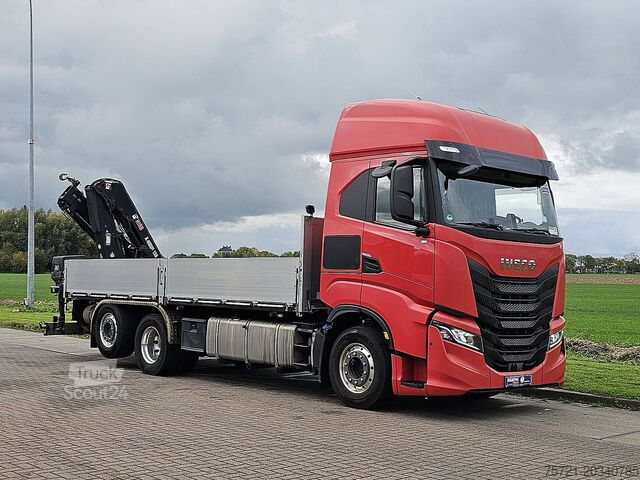 Open laadbak IVECO S-WAY AS260S46 6X2-4 HIAB 155-E2