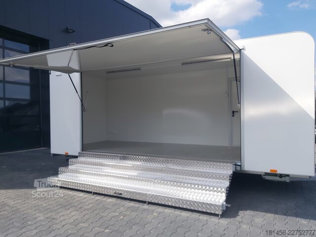 Remorque de vente trailershop mobiler Messestand Infostand 600x230cm