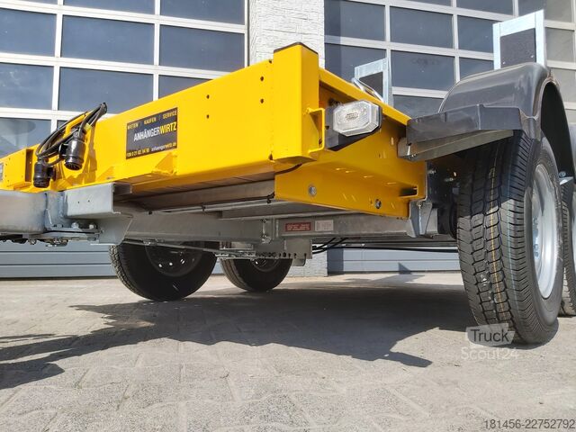 Porte-engins trailershop Baumaschinen Bagger Anhänger mit höhenverstellbarer Deichsel Nutzlast 1850kg