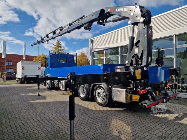 Ciężarówka z płaską platformą MERCEDES-BENZ Actros 3546 8x2+Hiab 358E-8+Winde+4 Punkt+9 TKM