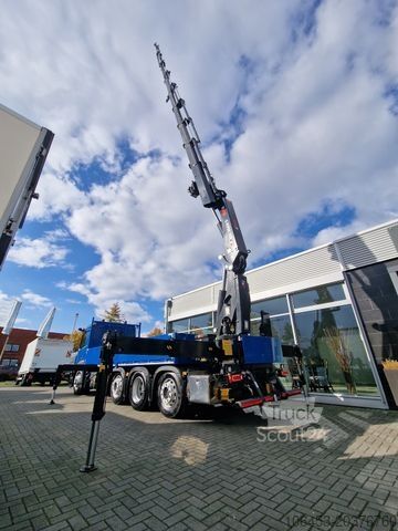 Ciężarówka z płaską platformą MERCEDES-BENZ Actros 3546 8x2+Hiab 358E-8+Winde+4 Punkt+9 TKM