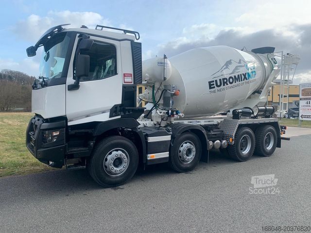 Camión hormigonera RENAULT K480 8X4 EuromixMTP EM 9 L