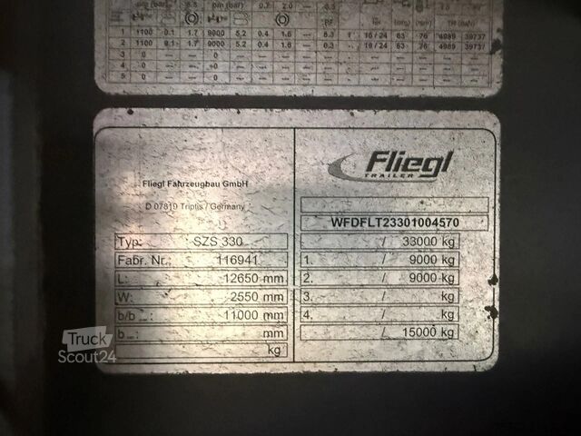 Transport réfrigéré/congélé Fliegl SZS 330 Thermo King SLX 200 D+E -30 +30 AS-1 Li...