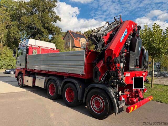 Macara montată pe camion MAN TGS 35.480 8x4 KRAN+JIB 32m Kipper 5/6 Steuerkre