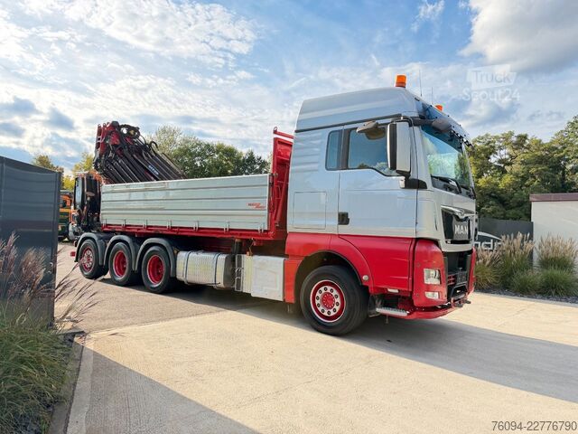 Macara montată pe camion MAN TGS 35.480 8x4 KRAN+JIB 32m Kipper 5/6 Steuerkre