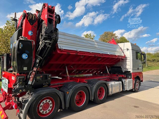 Macara montată pe camion MAN TGS 35.480 8x4 KRAN+JIB 32m Kipper 5/6 Steuerkre