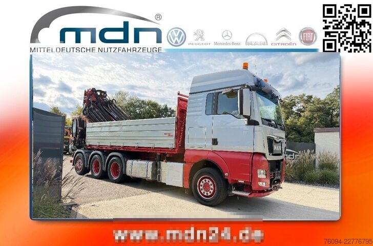 Basculantă MAN TGS 35.480 8x4 KRAN+JIB 32m Kipper 5/6 Steuerkre