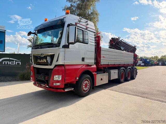 Basculantă MAN TGS 35.480 8x4 KRAN+JIB 32m Kipper 5/6 Steuerkre