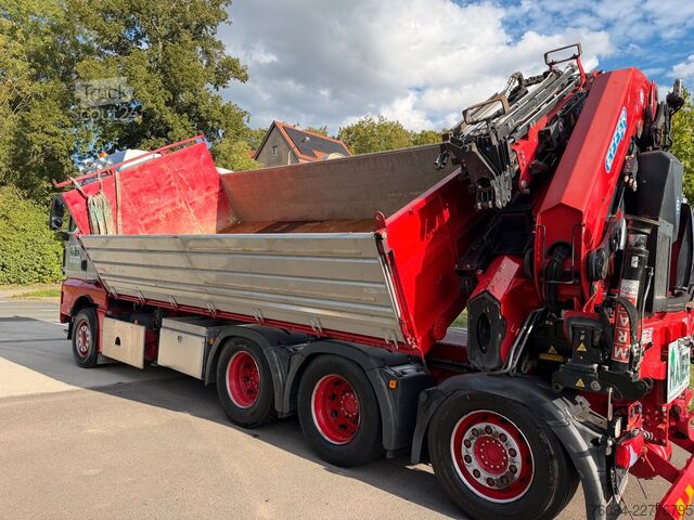 Basculantă MAN TGS 35.480 8x4 KRAN+JIB 32m Kipper 5/6 Steuerkre