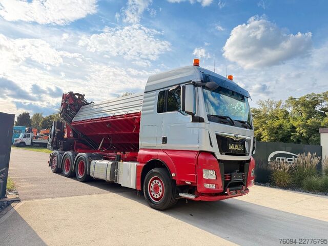 Basculantă MAN TGS 35.480 8x4 KRAN+JIB 32m Kipper 5/6 Steuerkre