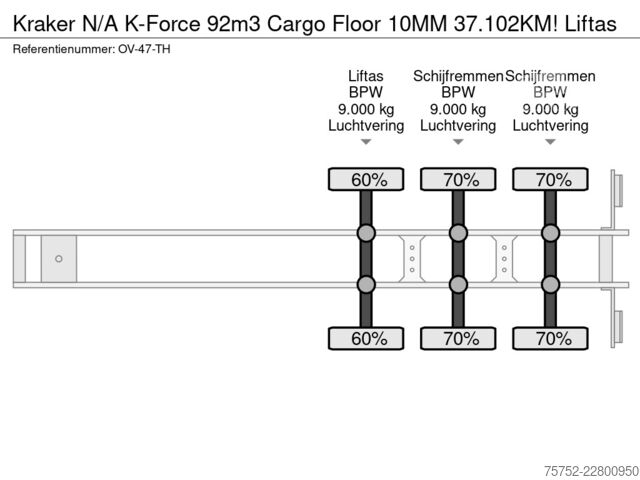 Vloer verplaatsen Kraker N/A K-Force 92m3 Cargo Floor 10MM 37.102KM! Liftas