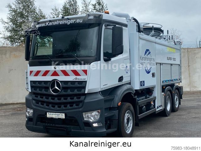 Vacuum tank truck MERCEDES-BENZ Arocs 2851 Wiedemann Super 1000, Recycler