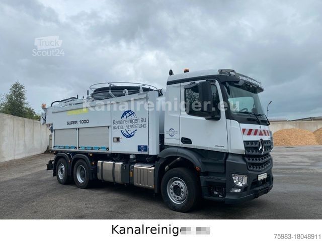 Vacuum tank truck MERCEDES-BENZ Arocs 2851 Wiedemann Super 1000, Recycler
