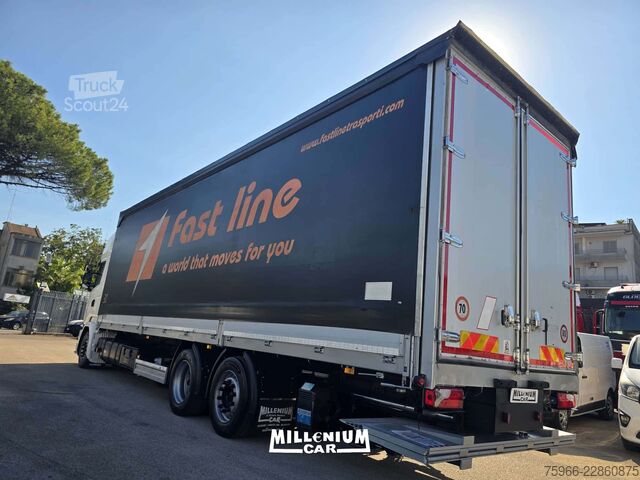 Nákladné auto s plochou korbou a plachtou SCANIA SCANIA R450 CENTINATO 9,60 SPONDA 2017 E