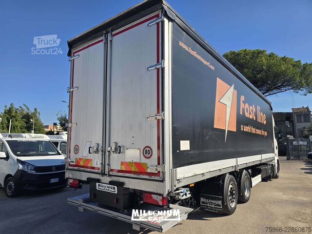 Nákladné auto s plochou korbou a plachtou SCANIA SCANIA R450 CENTINATO 9,60 SPONDA 2017 E