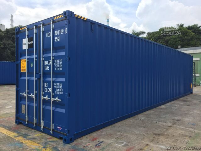 Námorný kontajner 40 Fuß High Cube Seecontainer / BLAU Lagercontainer / one Way / Enzianblau
