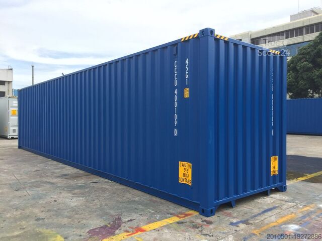 Námorný kontajner 40 Fuß High Cube Seecontainer / BLAU Lagercontainer / one Way / Enzianblau