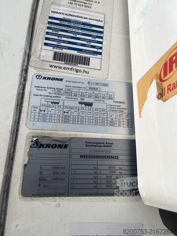 Naczepa chłodnia Krone SD DA04CLNF