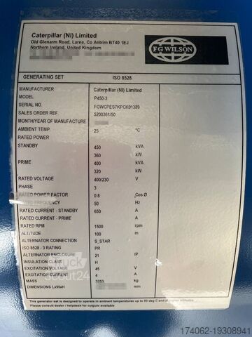 Aggregaat FG Wilson P450-3 - 450 kVA Open Genset - DPX-16018-O