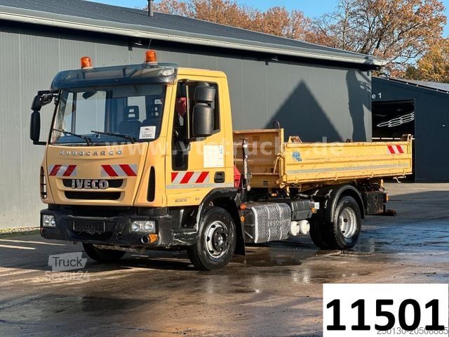 Fourgon benne basculante IVECO EuroCargo 80E19 HMF Ladekran Meiller-DSK