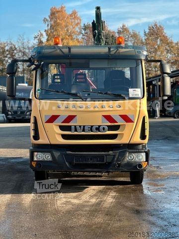 Fourgon benne basculante IVECO EuroCargo 80E19 HMF Ladekran Meiller-DSK