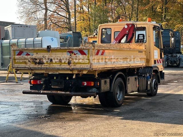 Fourgon benne basculante IVECO EuroCargo 80E19 HMF Ladekran Meiller-DSK