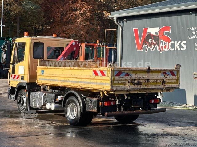 Fourgon benne basculante IVECO EuroCargo 80E19 HMF Ladekran Meiller-DSK