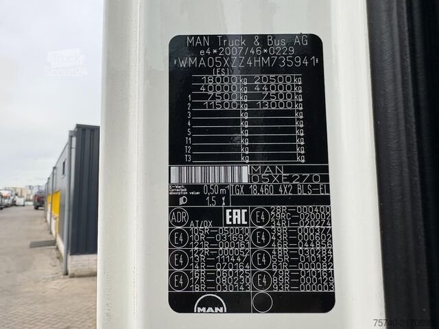 Standard tractor MAN TGX 18.460 + KIEPER HYDRAULIEK + DUBBEL BED