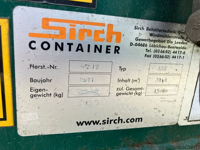 Vinç / Katlanabilir vinçli değiştirilebilir konteyner Sirch/HMF 