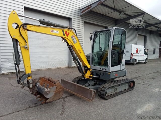 Minikaivukone < 7t Wacker Neuson EZ36 with 3 excavator buckets