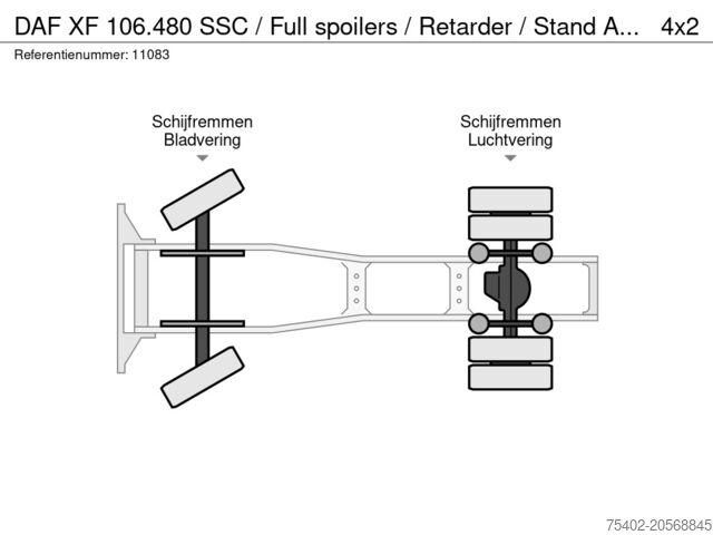 Standard-SZM DAF XF 106.480 SSC / Full spoilers / Retarder / Sta...