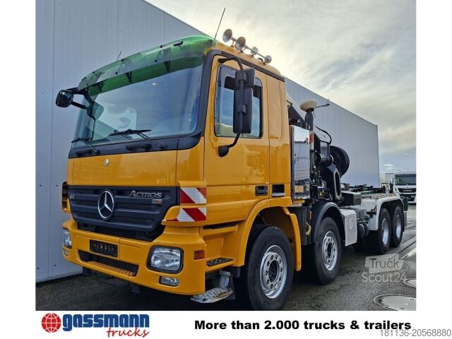 Kroghejselastbil Mercedes-Benz Actros 4146 K 8x4/4, Retarder, Kran Hiab XS 477