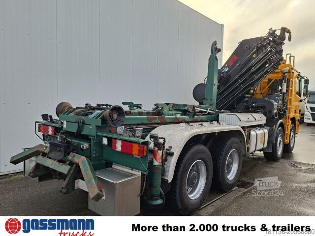 Kroghejselastbil Mercedes-Benz Actros 4146 K 8x4/4, Retarder, Kran Hiab XS 477