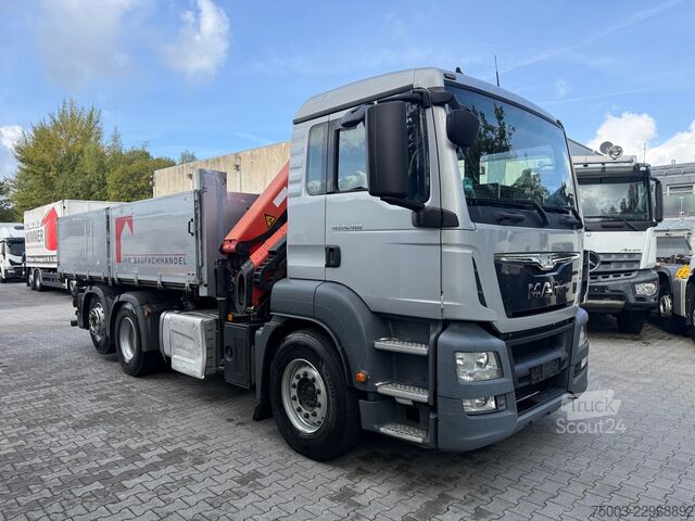 Gru montata su autocarro MAN TGS 26.400 Kipper Kran Palfinger PK 18002