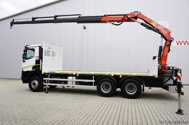 Plattform mit Kran Renault C380 DTI 11 6x4 / Fassi F235A.0.24 E