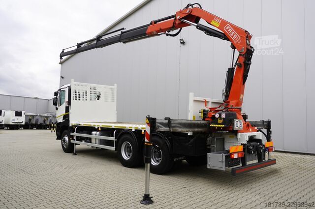 Plattform mit Kran Renault C380 DTI 11 6x4 / Fassi F235A.0.24 E