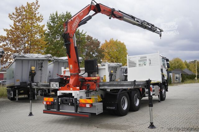 Plattform mit Kran Renault C380 DTI 11 6x4 / Fassi F235A.0.24 E