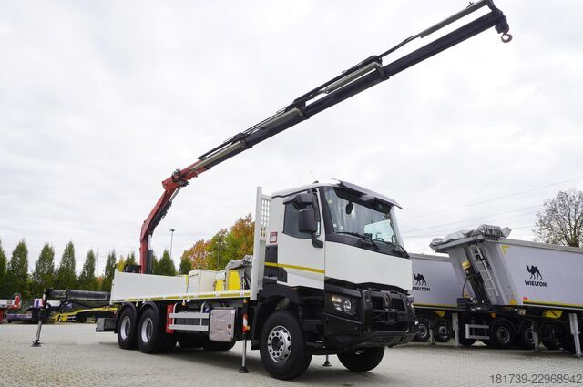 Plattform mit Kran Renault C380 DTI 11 6x4 / Fassi F235A.0.24 E