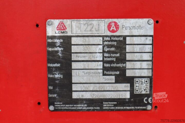 LGMG T22J | 24 METRE | S65 S-65 | 660SJ LGMG T22J | 24 METER | S65 S-65 | 660SJ