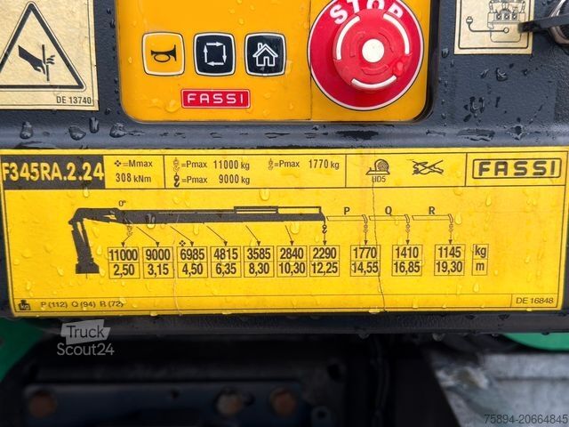 Kamyon üzerine monteli vinç MERCEDES-BENZ ACTROS 2645 * FASSI F345.24 + FUNK + Anhänger