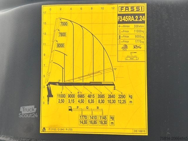 Kamyon üzerine monteli vinç MERCEDES-BENZ ACTROS 2645 * FASSI F345.24 + FUNK + Anhänger
