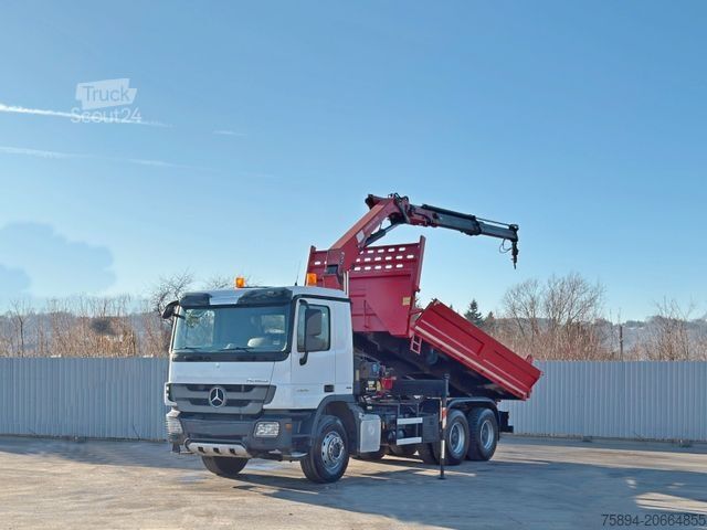 Kamyon üzerine monteli vinç MERCEDES-BENZ ACTROS 2636* KIPPER 5,25 + BORDMATIC / 6x4