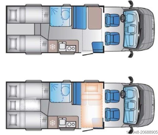 Polointegrovaný obytný vůz GLUECKSMOBIL S 70SL *Automatik*Hubbett*nur 6,99 m*