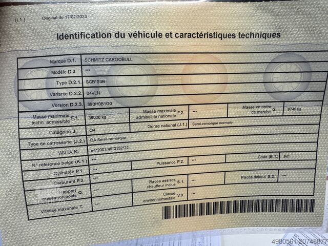 Kühlauflieger Schmitz Cargobull SCB S3B