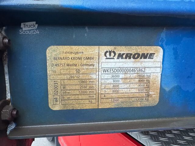 Lonas deslizantes Krone 3-ass schuifzeilen oplegger